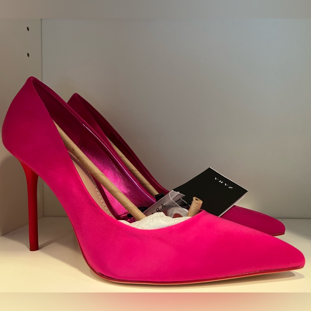 Zara satin pumps